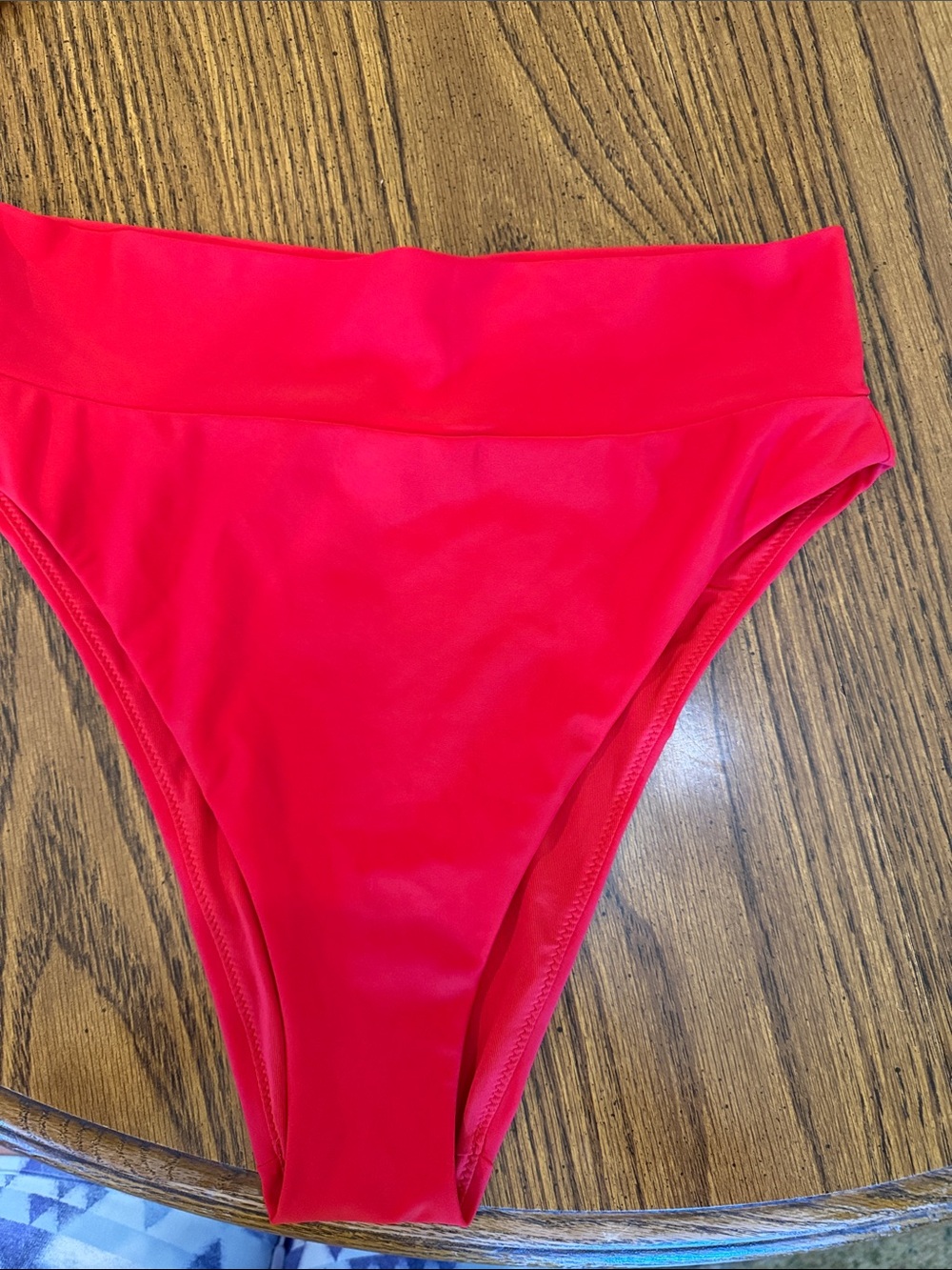 aerie High-Waist Bikini Bottoms in Bright Red